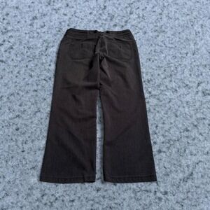 BIANCA NYGARD BLACK PINSTRIPE DENIM TROUSERS